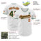 Custom White Green-Orange Authentic Baseball Jersey