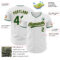 Custom White Green-Old Gold Authentic Baseball Jersey