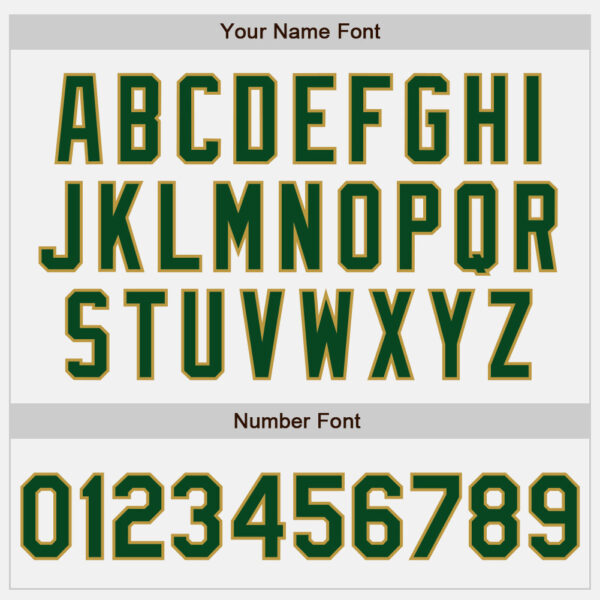 Custom White Green-Old Gold Authentic Baseball Jersey