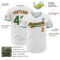 Custom White Kelly Green-Orange Authentic Baseball Jersey