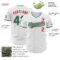 Custom White Kelly Green-Red Authentic Baseball Jersey