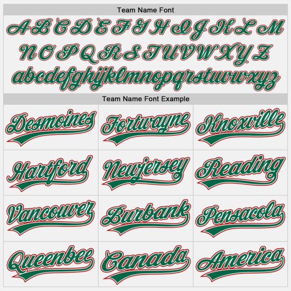 Custom White Kelly Green-Red Authentic Baseball Jersey