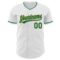 Custom White Kelly Green-Old Gold Authentic Baseball Jersey