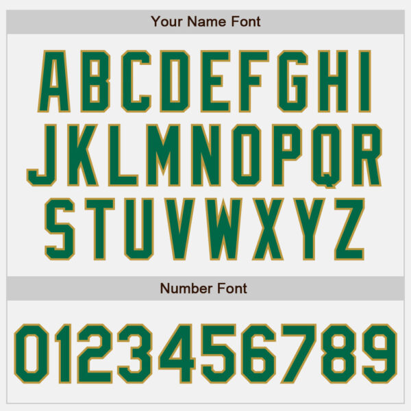 Custom White Kelly Green-Old Gold Authentic Baseball Jersey