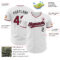 Custom White Crimson-Black Authentic Baseball Jersey
