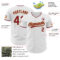 Custom White Crimson-Old Gold Authentic Baseball Jersey