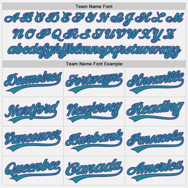 Custom White Teal-Purple Authentic Baseball Jersey