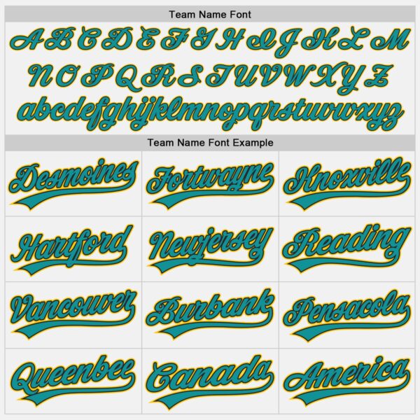 Custom White Teal Black-Yellow Authentic Baseball Jersey
