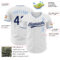 Custom White Navy-Light Blue Authentic Baseball Jersey