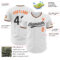 Custom White Black-Orange Authentic Baseball Jersey