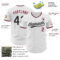 Custom White Black-Crimson Authentic Baseball Jersey