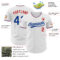 Custom White Royal-Red Authentic Baseball Jersey