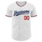 Custom White Navy-Red Authentic Baseball Jersey