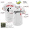 Custom White Black-Red Authentic Baseball Jersey