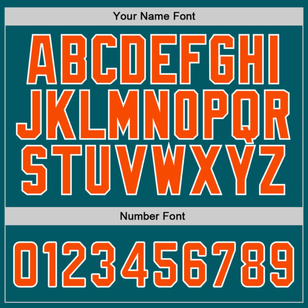 Custom Teal Orange-White Authentic Baseball Jersey