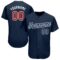 Custom Navy Red-White Baseball Jersey