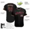 Custom Black Crimson-City Cream Authentic Baseball Jersey