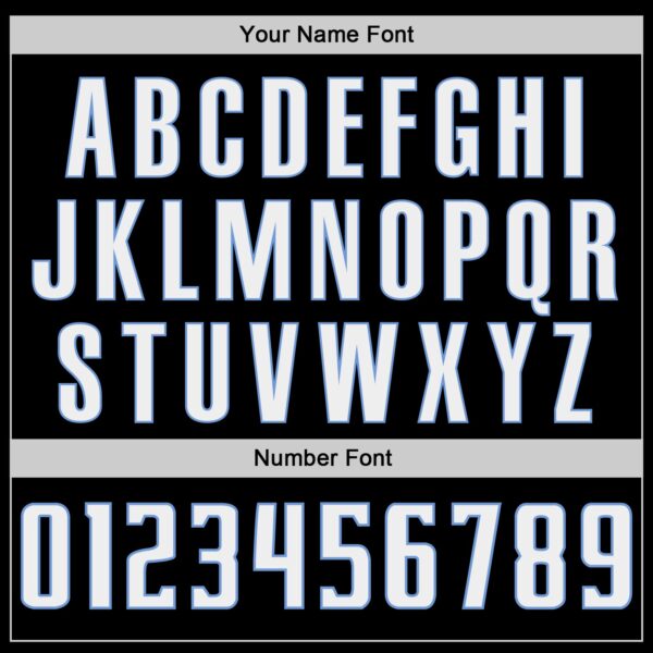 Custom Black White-Light Blue Authentic Baseball Jersey