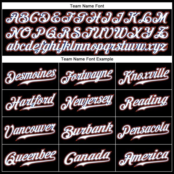 Custom Black White Pinstripe White-Orange Authentic Baseball Jersey
