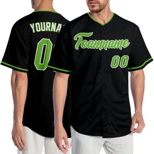 black_0658_9e6bb8d7-39f8-49a4-8e5b-226ad67f27ef Custom Black Neon Green-White Authentic Baseball Jersey