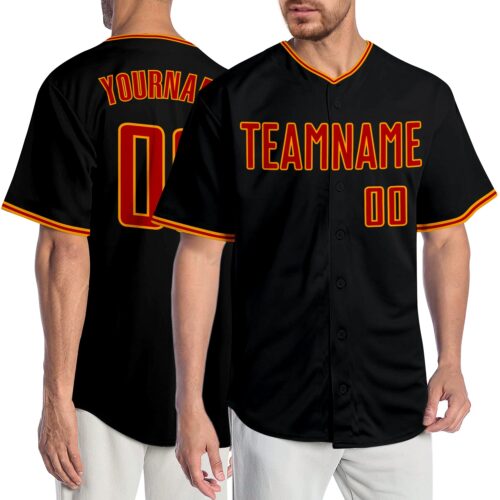 black_0673_2985a3c4-fc14-4bd4-9275-bd3df2a2ca39 Custom Black Red-Gold Authentic Baseball Jersey