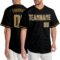 Custom Black Old Gold-White Authentic Baseball Jersey