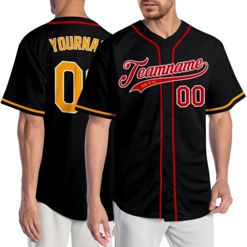 black_0686_1e518caa-38f2-4efc-aaa8-f03a9dec6294 Custom Black Gold-Red Authentic Baseball Jersey