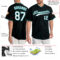 Custom Black Teal Pinstripe White-Teal Authentic Baseball Jersey
