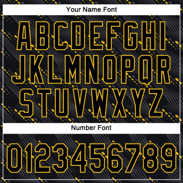 Custom Black Black-Gold 3D Pattern Design Authentic Baseball Jersey