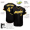 Custom Black Gold-White Authentic Baseball Jersey