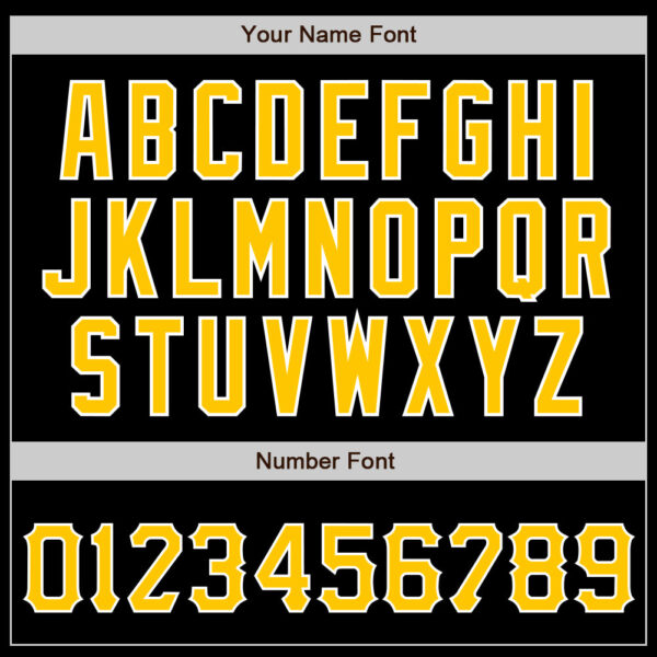 Custom Black Gold-White Authentic Baseball Jersey