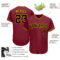 Custom Crimson Black-Gold Authentic Baseball Jersey