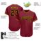 Custom Crimson Black-Gold Authentic Baseball Jersey