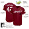Custom Crimson White-Black Authentic Baseball Jersey
