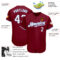 Custom Crimson White-Light Blue Authentic Baseball Jersey