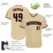 Custom Sand Crimson-Black Authentic Baseball Jersey