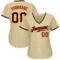 Custom Sand Black-Orange Authentic Baseball Jersey