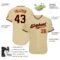Custom Sand Black-Orange Authentic Baseball Jersey