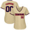 Custom Sand Navy-Red Authentic Baseball Jersey