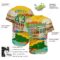 Custom Gold Kelly Green-Cream 3D Pattern Design Train Authentic Baseball Jersey
