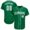 Custom Kelly Green White Authentic Baseball Jersey