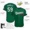 Custom Kelly Green White-Red Authentic Baseball Jersey