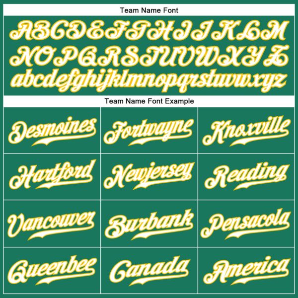 Custom Kelly Green White Pinstripe White-Gold Authentic Baseball Jersey