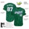 Custom Kelly Green White Pinstripe White-Royal Authentic Baseball Jersey