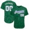 Custom Kelly Green White Pinstripe White-Royal Authentic Baseball Jersey
