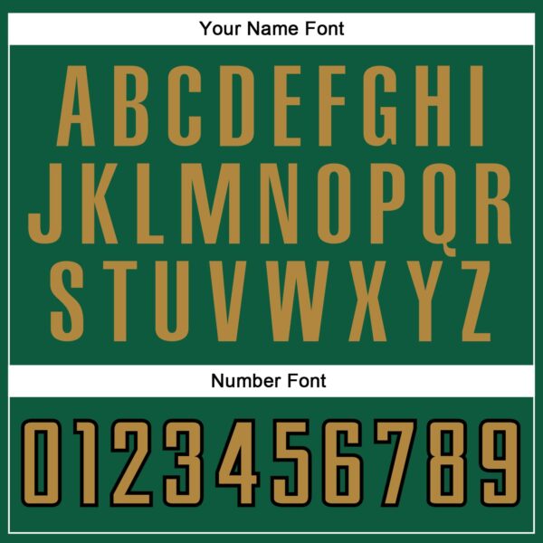 Custom Kelly Green Old Gold-Black Authentic Baseball Jersey
