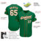 Custom Kelly Green White-Orange Authentic Baseball Jersey
