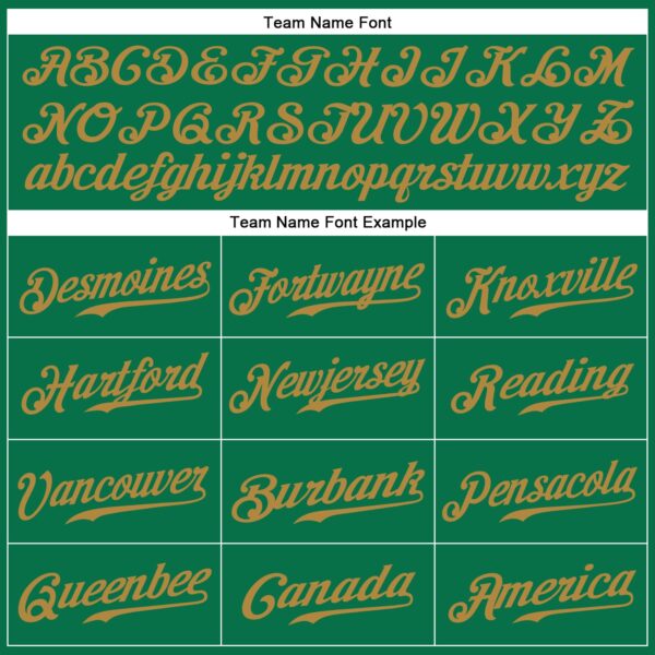 Custom Kelly Green Old Gold Authentic Baseball Jersey