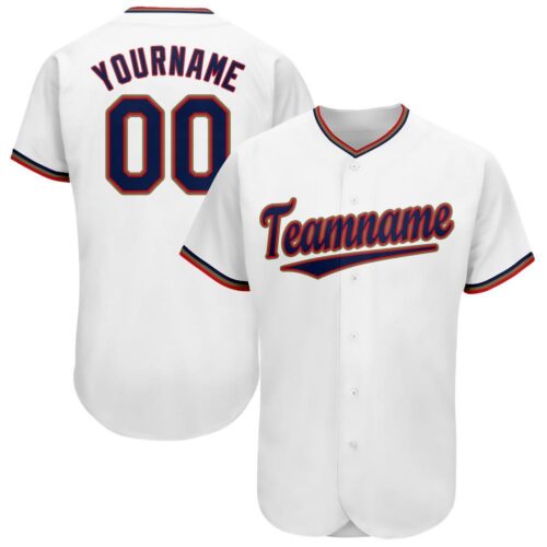 minnesota_0022 Custom White Navy-Red Baseball Jersey