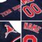 Custom Navy Red-White Authentic Baseball Jersey